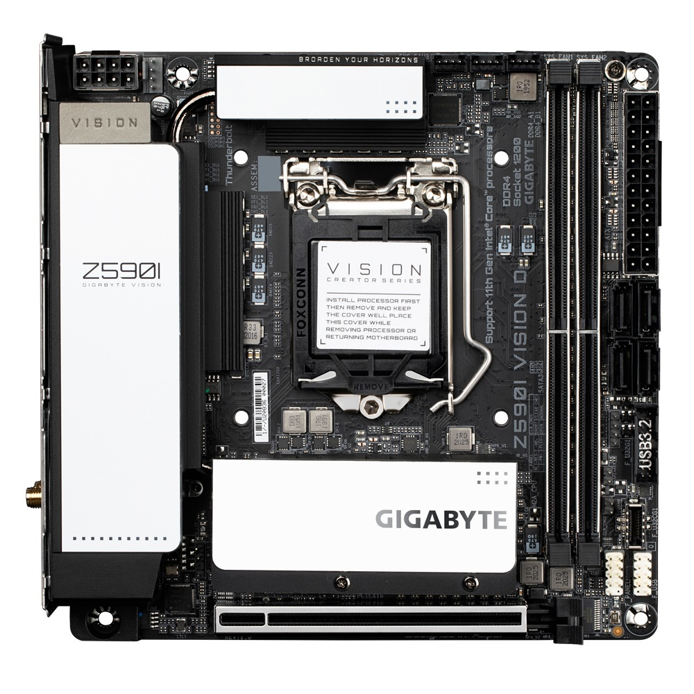 Bekijk afbeelding 1 van Gigabyte 1200 Z590I VISION D (rev. 1.0) - M.2/DP/mITX
